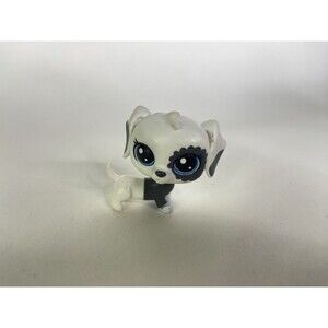 Littlest Pet Shop LPS DALMATIAN Dachshund Dog White Gray Figure Toy Hasbro